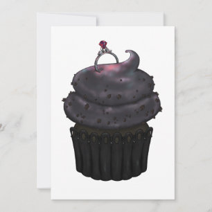 Invitación Cupcake de compromiso dulce