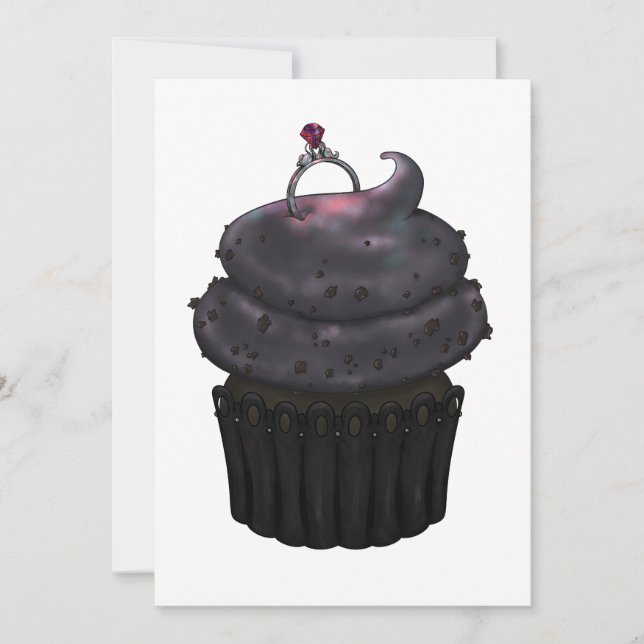 Invitación Cupcake de compromiso dulce (Anverso)