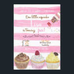 Invitación Cupcakes Birthday Invitation, Cupcakes Invitation<br><div class="desc">Customize this Cupcakes Birthday Invitation with your own information.</div>