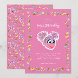 Invitación Cupcakes y Confeti de Cumpleaños de Abby Cadabby 