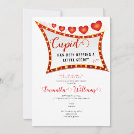 Invitación Cupid Little Secret Valentine Febrero Baby Shower
