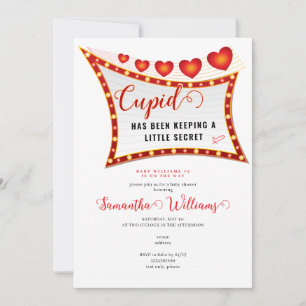 Invitación Cupid Little Secret Valentine Febrero Baby Shower