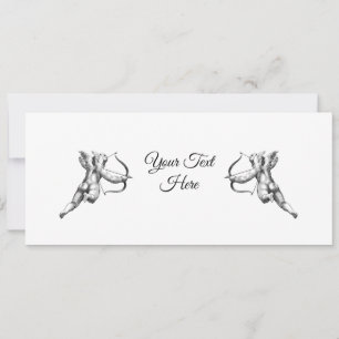 Invitación Cupido y Flecha de Amor Vintage Querubín Ángel