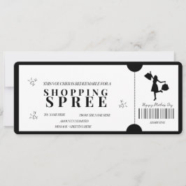Invitación Cupón de Compras Minimalista y Audaz