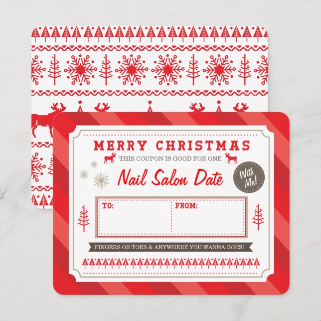 Invitación Cupón de regalo de Navidad de Personalizado con pi (Anverso / Reverso)