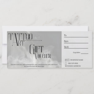 Invitación Cupón de regalo de tatuaje personalizable