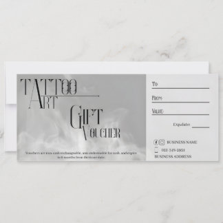 Invitación Cupón de regalo de tatuaje personalizable