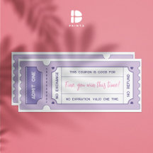 Cupones de amor personalizados - Pastel Lilac Vale