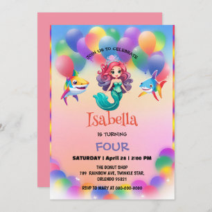 Invitación Cura fiesta de cumpleaños colorida del arcoiris de