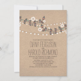 Invitación Curas ligeras cortadas Bodas Rústicas Florales Inv