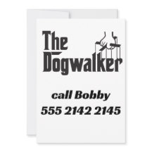 Curiosa parodia del perro Walker Trainer Sitter