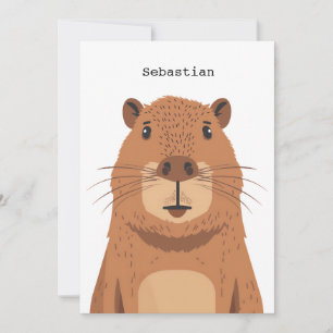 Invitación Curioso retrato de Capibara