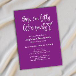 Invitación Curioso trago moderno Soy el cumpleaños 50 de la m