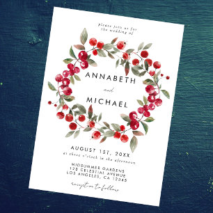 Invitación Currant Berry Boda