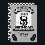 Invitación Curso de fitness Crossfit 50 cumpleaños<br><div class="desc">Curso de fitness Crossfit Invitación al cumpleaños</div>