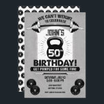 Invitación Curso de fitness Crossfit 50 cumpleaños<br><div class="desc">Curso de fitness Crossfit Invitación al cumpleaños</div>