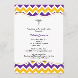 Invitación Curso de Graduación Graduado Graduado de Chevron G