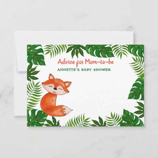 Invitación Curte Baby Fox | BABY SHOWER | Asesoramiento A La  (Anverso)