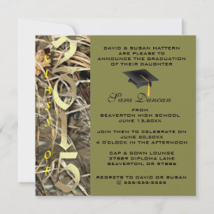 Invitación Curte Classic Camo Elegant 2015 invita a graduació