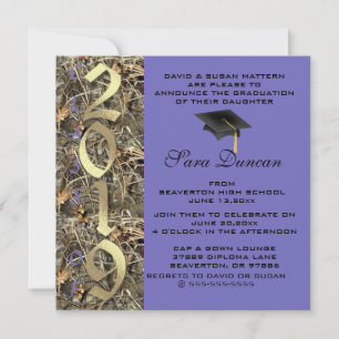 Invitación Curte Classic Country Camo 2019 Invite a graduació