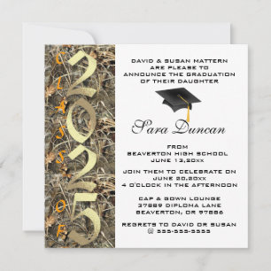 Invitación Curte Classic Country Camo 2025 Graduation Invite