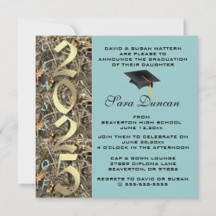 Invitación Curte Classic Country Camo 2025 Graduation Invite