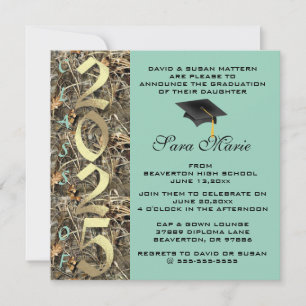 Invitación Curte Classic Country Camo 2025 Graduation Invite