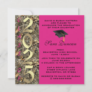 Invitación Curte Classic Country Camo 2025 Graduation Invite
