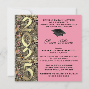 Invitación Curte Classic Country Camo 2025 Graduation Invite