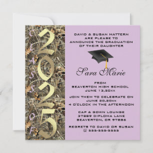 Invitación Curte Classic Country Camo 2025 Graduation Invite