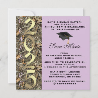 Invitación Curte Classic Country Camo 2025 Graduation Invite
