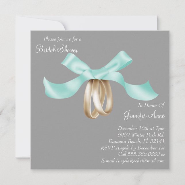 Invitación Curte Corsage Flowers Bridal Shower Invite (Anverso)