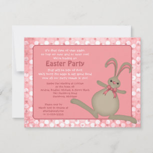 Invitación Curte Easter Bunny Rabbit Easter Party Invitacione