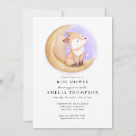 Invitación Curte Fox | Animales Baby Shower