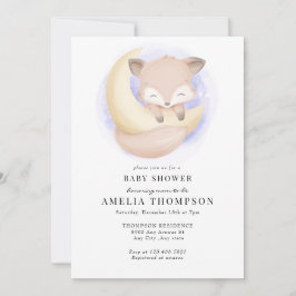Invitación Curte Fox | Animales Baby Shower