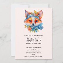 Curte Fox con cumpleaños de corona floral