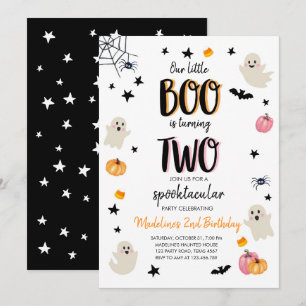 Invitación Curte Ghost Halloween 2º cumpleaños