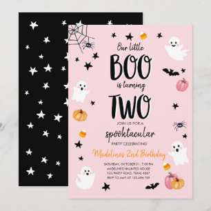 Invitación Curte Ghost Halloween 2º cumpleaños