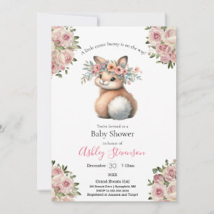 Invitación Curte simplistic Easter bunny Baby Shower Invitati