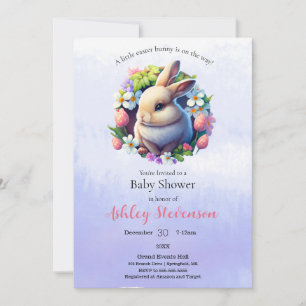 Invitación Curte simplistic Easter bunny Baby Shower Invitati