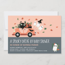 Invitación Curte Spooky Halloween Drive De Rubor Baby Shower