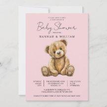 Curte Teddy Bear Pink Baby Baby Shower