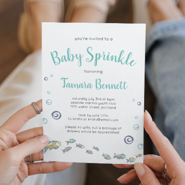 Invitación Curte Under the Sea Ocean Baby Sprinkle Invitation (Subido por el creador)