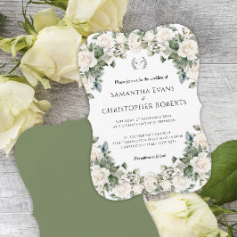 Invitación Curva la boda de primavera de Rosas románticos