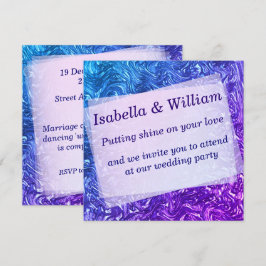 Invitación Curvas texturadas de azul a violeta