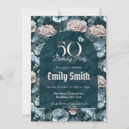 Invitación Custom Carnation Accent Teen Birthday