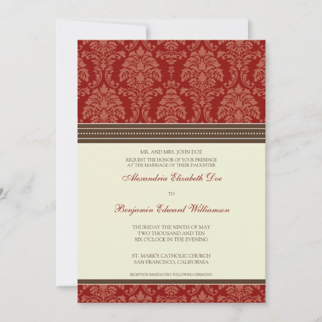 :: invitación custom_christy 5x7 del boda (Anverso)