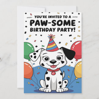 Invitación Custom Dalmatian birthday Invitation card