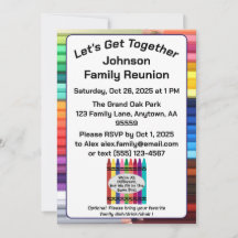 Custom Family Reunion Invitation Card Digital