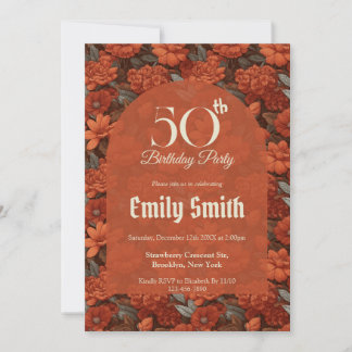 Invitación Custom Gardenias Floral Birthday